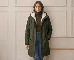 Marjorie cozy hooded weatherproof coat