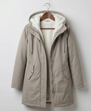 Marjorie cozy hooded weatherproof coat