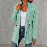 MAYA | Retro Double-breasted Decorative Mid-length Cardigan