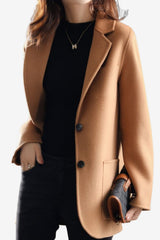 Women’s Tailored Blazer with Pockets Long Sleeve