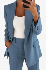 Women's Tailored Blazer &amp; Trousers Suit Set