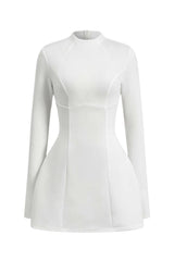 Women’s Backless Mini Dress Long Sleeve Fitted Look