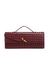 Women’s Textured Clutch Bag with Chain Strap