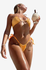 Women’s Two-Piece Bikini with Triangle Top and Strings