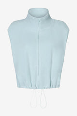 Women’s Cropped Zip-Up Sleeveless Sports Vest