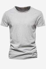 Men’s Crew Neck Cotton T-Shirt Short Sleeve Summer Fit