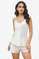 Women's Satin Camisole Pyjama Set with Adjustable Straps
