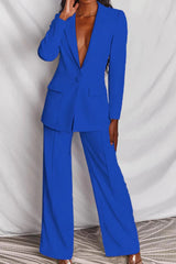 Women’s Blazer and Trousers Set Long Sleeve Tailored Fit