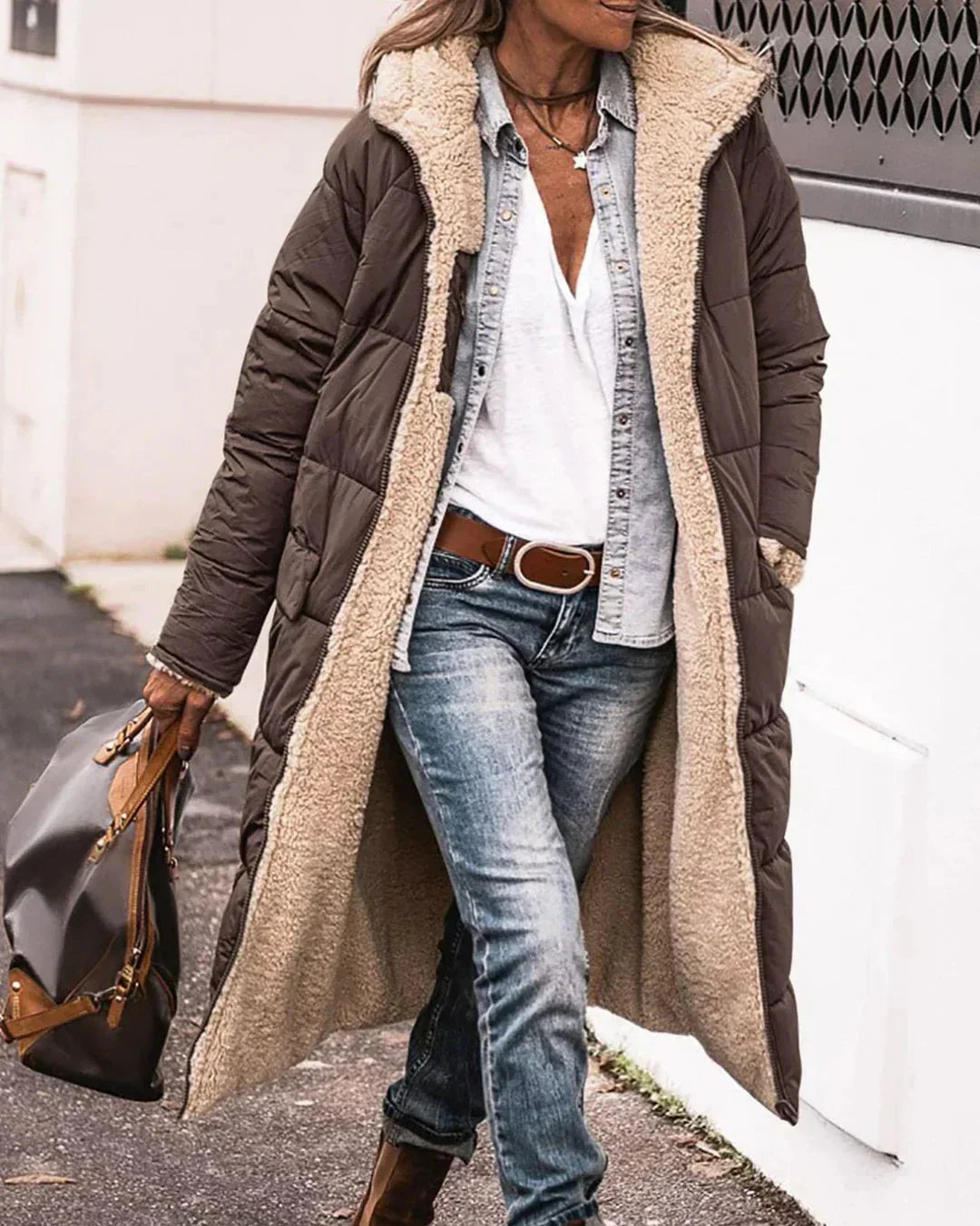 Marielle – Reversible Long Winter Jacket
