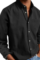 Men’s Long Sleeve Button-Up Shirt Classic Fit Casual