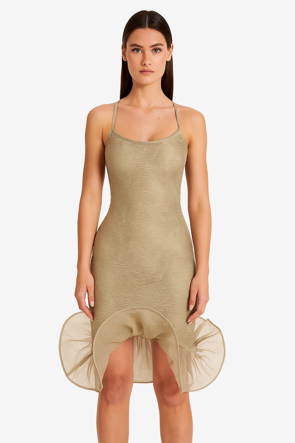 Women's Sleeveless Ruched Bodycon Mini Dress Slim Fit