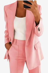 Women's Tailored Blazer &amp; Trousers Suit Set