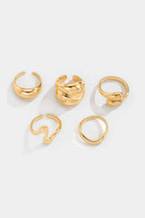 Women's Gold-Tone Geometric Alloy Ring Set