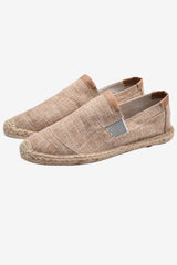 Men's Lightweight Canvas Slip - On Espadrilles Beige