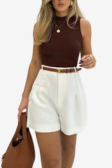 Women’s High-Waisted Tailored Shorts for Casual Wear