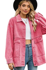 Women's Slim-Fit Retro Denim Jacket - Casual Fall Outerwear