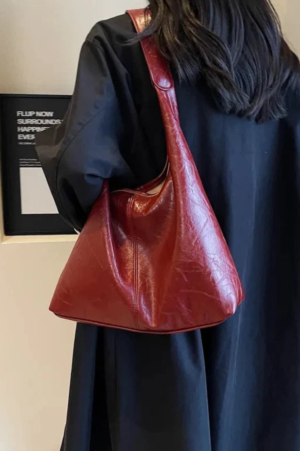 Women's Suede Hobo Shoulder Bag