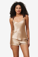 Women's Satin Camisole Pyjama Set with Adjustable Straps