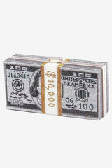 Women's Rhinestone US Dollar Clutch Bag with Chain Strap