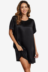 Women's Satin Short Sleeve Nightgown