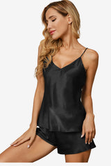 Women's Satin Camisole Pyjama Set with Adjustable Straps