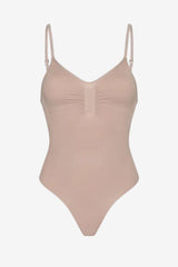 Women's Seamless Slimming Bodysuit V-Neck Stretchy Thong