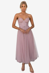 Women’s Floral Corset Mini Dress with Spaghetti Straps