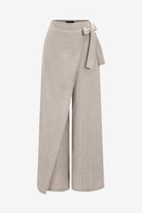 Women's Wide Leg Wrap Trousers High Waisted Loose Fit
