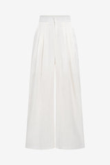 Women's Linen Wide Leg High Waist Trousers