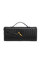 Women’s Textured Clutch Bag with Chain Strap