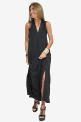 Women's Ankle-Length Dress &amp; Sleeveless Vest Set Slim Fit