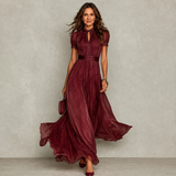 Zoey | Ruffle Neck Pleated