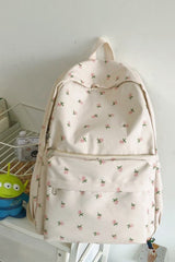 Unisex Waterproof School Backpack with Floral Pattern