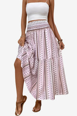 Women’s High Waist Maxi Skirt Ethnic Boho Print