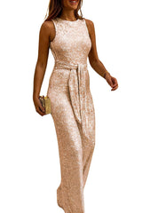 Women’s Sleeveless Evening Gown Full-Length Formal Dress