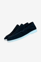 Men's Suede Slip-On Loafers -  Minimalist Style