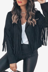 Women's Suede Fringe Jacket Western Style