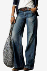 Women’s High Waist Straight Leg Denim Jeans