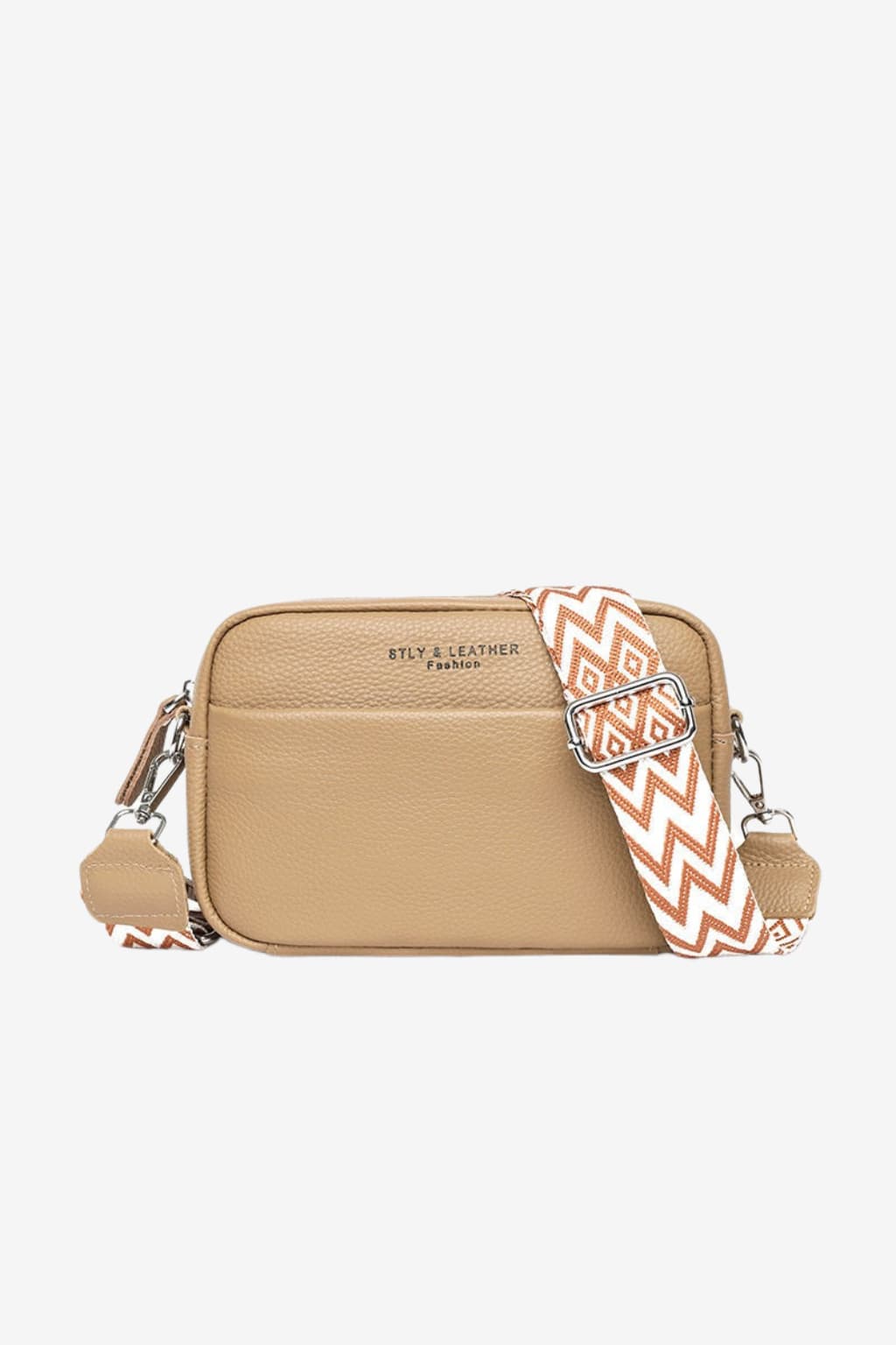 Women's Leather Crossbody Bag Adjustable Strap Pebbled Texture