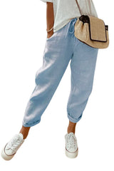 Women's Linen Cropped Trousers