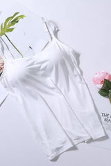 Women's Padded Tank Top with Built-in Bra, Adjustable Straps