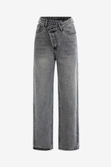 Women’s High Waist Wide Leg Jeans with Pockets