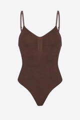 Women's Seamless Slimming Bodysuit V-Neck Stretchy Thong