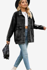 Women's Slim-Fit Retro Denim Jacket - Casual Fall Outerwear