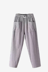 Women's Linen Cotton Wide-Leg Trousers – Relaxed Fit