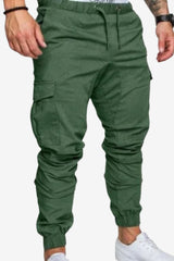 Men’s Cargo Joggers with Drawstring Waist and Cuffs