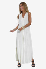 Women's Ankle-Length Dress &amp; Sleeveless Vest Set Slim Fit