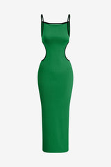 Women's Bodycon Midi Dress with Cutouts