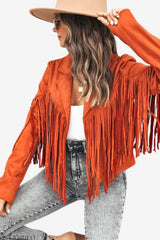 Women's Suede Fringe Jacket Western Style