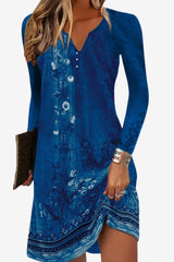 Women's Floral V-Neck Summer Mini Dress